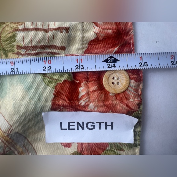 Coldwater Creek Denim Shirt Jacket Button Front Hawaiian Tropical Print L NOTES - Picture 9 of 10